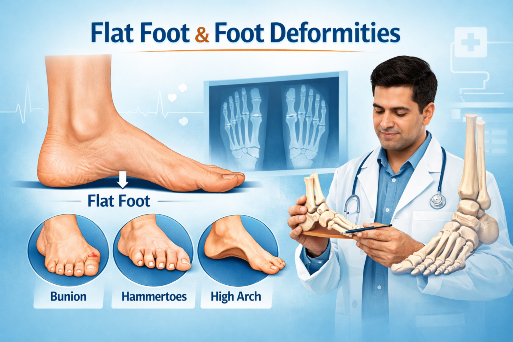 Flat foot and foot deformities explained