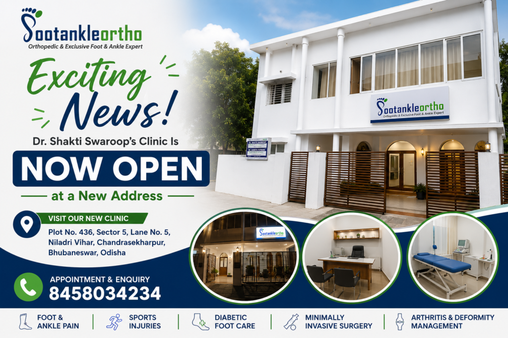 Exciting News! Dr. Shakti Swaroop's Clinic Is Now Open at a New Address 1 New clinic locaton- Footankleortho.com - Dr.shakti swaroop